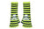 Black and Green Skull Arm Length Fingerless Gloves