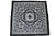 Square White Patterned Bandana